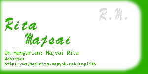 rita majsai business card